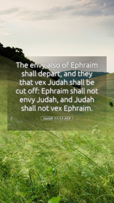 Picture 05 - Isaiah 11:13 ASV Mobile Phone Wallpaper - The envy also of Ephraim shall depart, and they - Mobile Bible Verse Wallpaper