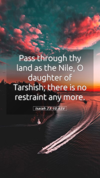 Picture 05 - Isaiah 23:10 ASV Mobile Phone Wallpaper - Pass through thy land as the Nile, O daughter of - Mobile Bible Verse Wallpaper