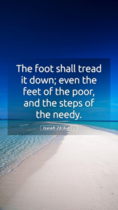Picture 05 - Isaiah 26:6 ASV Mobile Phone Wallpaper - The foot shall tread it down; even the feet of - Mobile Bible Verse Wallpaper