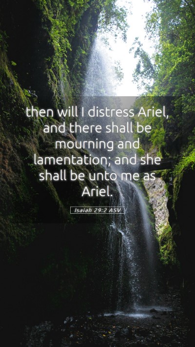 Picture 05 - Isaiah 29:2 ASV Mobile Phone Wallpaper - then will I distress Ariel, and there shall be - Mobile Bible Verse Wallpaper