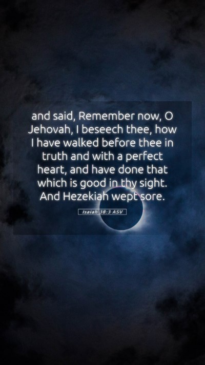 Picture 05 - Isaiah 38:3 ASV Mobile Phone Wallpaper - and said, Remember now, O Jehovah, I beseech - Mobile Bible Verse Wallpaper