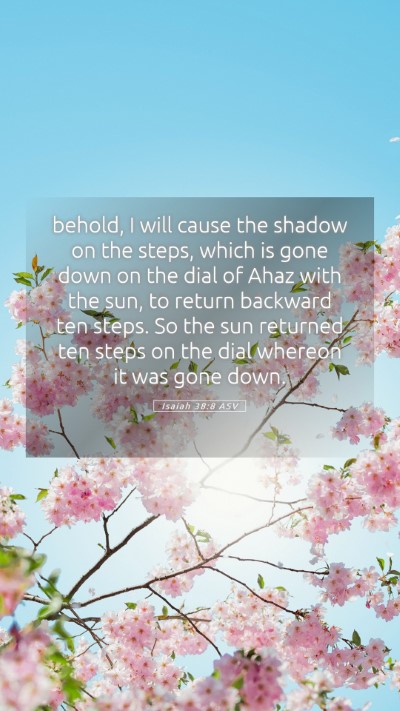 Picture 05 - Isaiah 38:8 ASV Mobile Phone Wallpaper - behold, I will cause the shadow on the steps, - Mobile Bible Verse Wallpaper