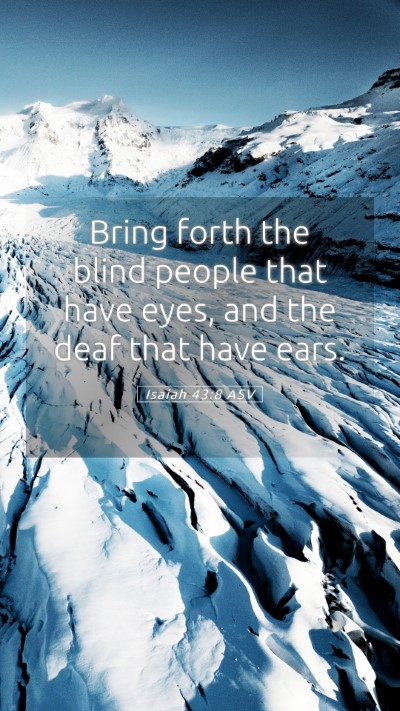 Picture 05 - Isaiah 43:8 ASV Mobile Phone Wallpaper - Bring forth the blind people that have eyes, and - Mobile Bible Verse Wallpaper