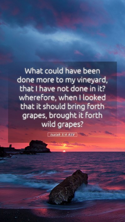 Picture 05 - Isaiah 5:4 ASV Mobile Phone Wallpaper - What could have been done more to my vineyard, - Mobile Bible Verse Wallpaper
