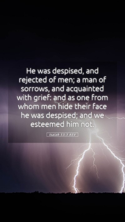 Picture 05 - Isaiah 53:3 ASV Mobile Phone Wallpaper - He was despised, and rejected of men; a man of - Mobile Bible Verse Wallpaper