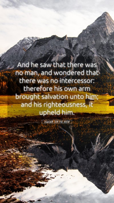Picture 05 - Isaiah 59:16 ASV Mobile Phone Wallpaper - And he saw that there was no man, and wondered - Mobile Bible Verse Wallpaper