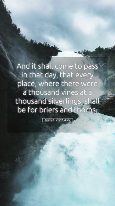 Picture 05 - Isaiah 7:23 ASV Mobile Phone Wallpaper - And it shall come to pass in that day, that every - Mobile Bible Verse Wallpaper