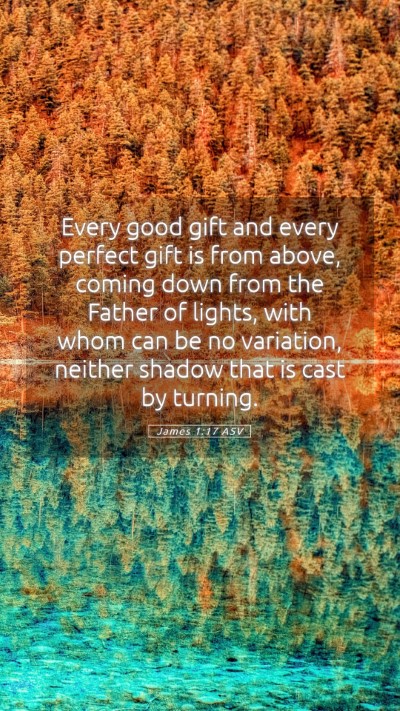 Picture 05 - James 1:17 ASV Mobile Phone Wallpaper - Every good gift and every perfect gift is from - Mobile Bible Verse Wallpaper