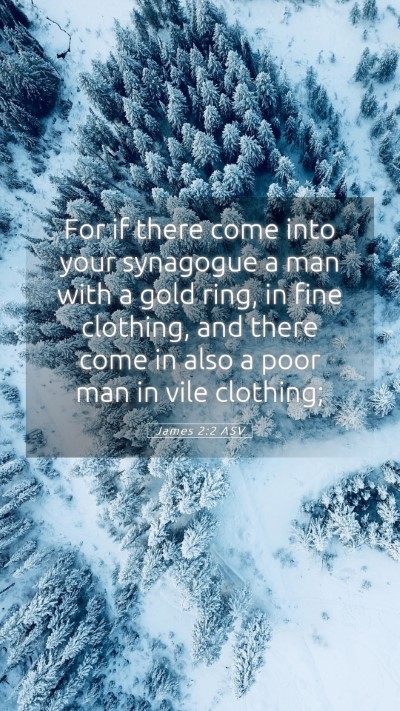 Picture 05 - James 2:2 ASV Mobile Phone Wallpaper - For if there come into your synagogue a man with - Mobile Bible Verse Wallpaper