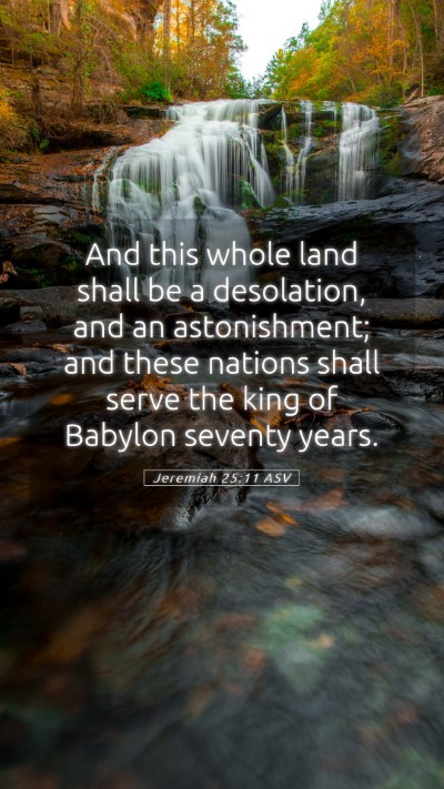 Picture 05 - Jeremiah 25:11 ASV Mobile Phone Wallpaper - And this whole land shall be a desolation, and an - Mobile Bible Verse Wallpaper