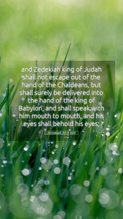 Picture 05 - Jeremiah 32:4 ASV Mobile Phone Wallpaper - and Zedekiah king of Judah shall not escape out - Mobile Bible Verse Wallpaper