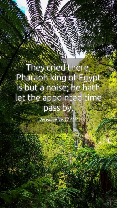 Picture 05 - Jeremiah 46:17 ASV Mobile Phone Wallpaper - They cried there, Pharaoh king of Egypt is but a - Mobile Bible Verse Wallpaper