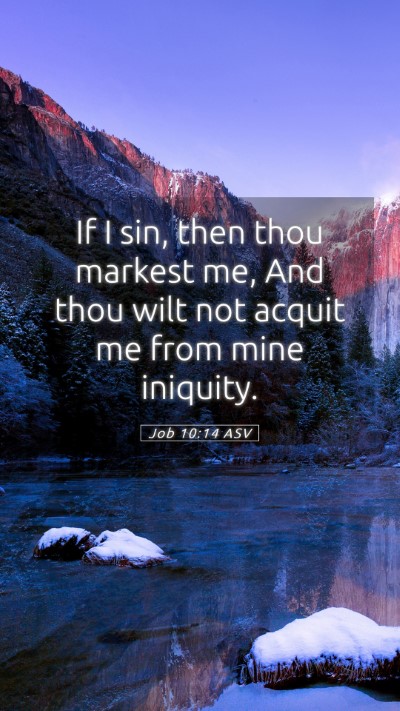 Picture 05 - Job 10:14 ASV Mobile Phone Wallpaper - If I sin, then thou markest me, And thou wilt not - Mobile Bible Verse Wallpaper