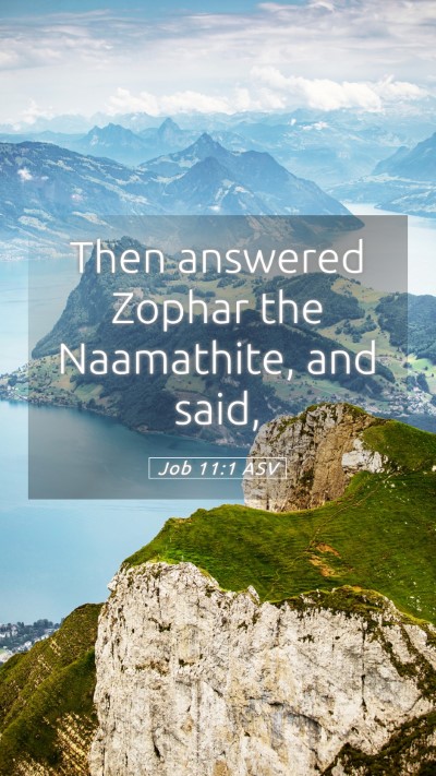 Picture 05 - Job 11:1 ASV Mobile Phone Wallpaper - Then answered Zophar the Naamathite, and - Mobile Bible Verse Wallpaper