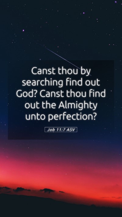 Picture 05 - Job 11:7 ASV Mobile Phone Wallpaper - Canst thou by searching find out God? Canst thou - Mobile Bible Verse Wallpaper