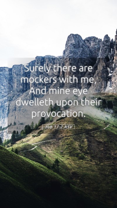 Picture 05 - Job 17:2 ASV Mobile Phone Wallpaper - Surely there are mockers with me, And mine eye - Mobile Bible Verse Wallpaper