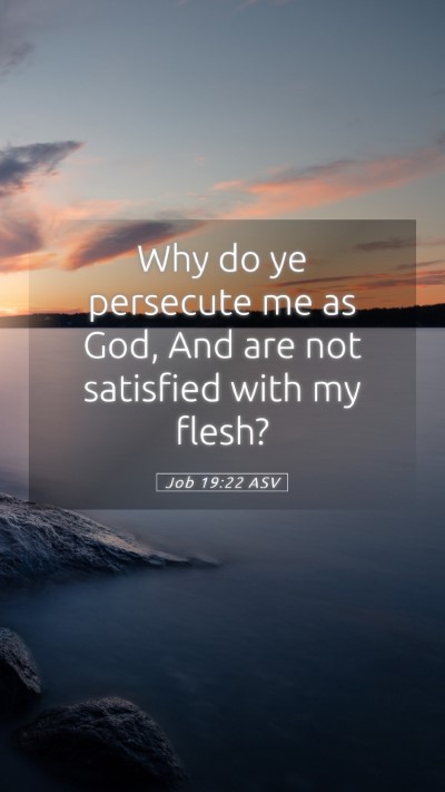 Picture 05 - Job 19:22 ASV Mobile Phone Wallpaper - Why do ye persecute me as God, And are not - Mobile Bible Verse Wallpaper