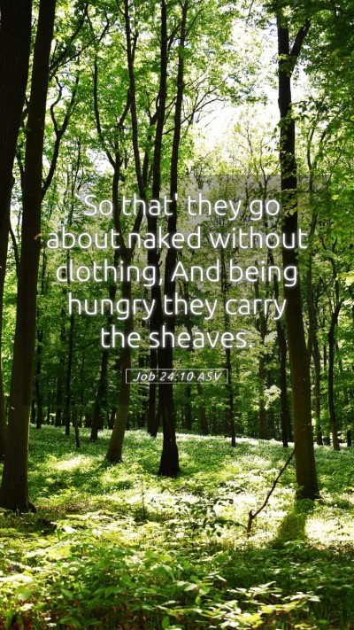 Picture 05 - Job 24:10 ASV Mobile Phone Wallpaper - `So that' they go about naked without clothing, - Mobile Bible Verse Wallpaper