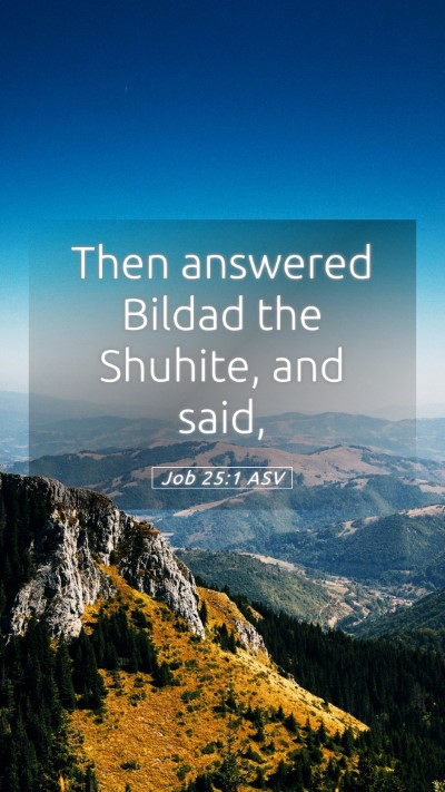 Picture 05 - Job 25:1 ASV Mobile Phone Wallpaper - Then answered Bildad the Shuhite, and - Mobile Bible Verse Wallpaper