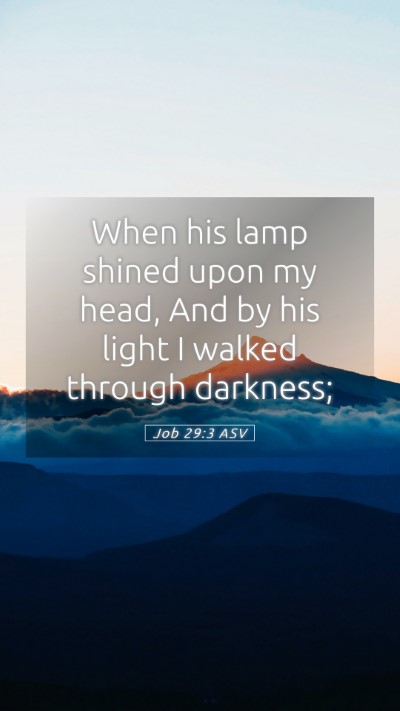 Picture 05 - Job 29:3 ASV Mobile Phone Wallpaper - When his lamp shined upon my head, And by his - Mobile Bible Verse Wallpaper