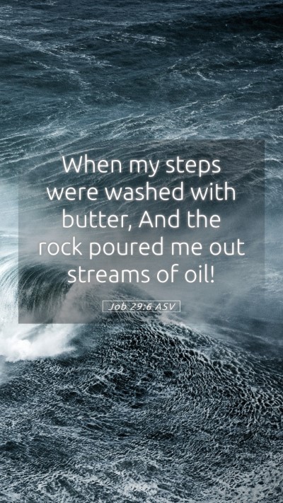 Picture 05 - Job 29:6 ASV Mobile Phone Wallpaper - When my steps were washed with butter, And the - Mobile Bible Verse Wallpaper