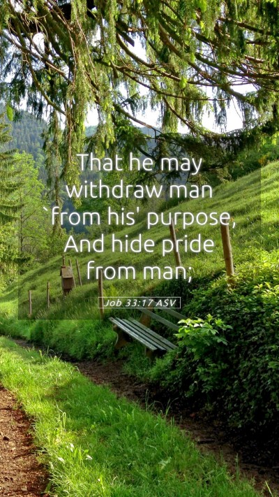 Picture 05 - Job 33:17 ASV Mobile Phone Wallpaper - That he may withdraw man `from his' purpose, And - Mobile Bible Verse Wallpaper