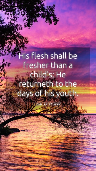 Picture 05 - Job 33:25 ASV Mobile Phone Wallpaper - His flesh shall be fresher than a child's; He - Mobile Bible Verse Wallpaper