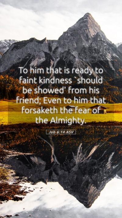 Picture 05 - Job 6:14 ASV Mobile Phone Wallpaper - To him that is ready to faint kindness `should be - Mobile Bible Verse Wallpaper