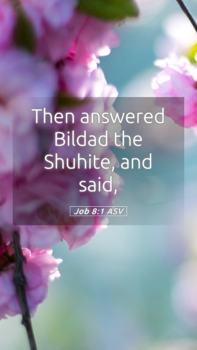 Picture 05 - Job 8:1 ASV Mobile Phone Wallpaper - Then answered Bildad the Shuhite, and - Mobile Bible Verse Wallpaper
