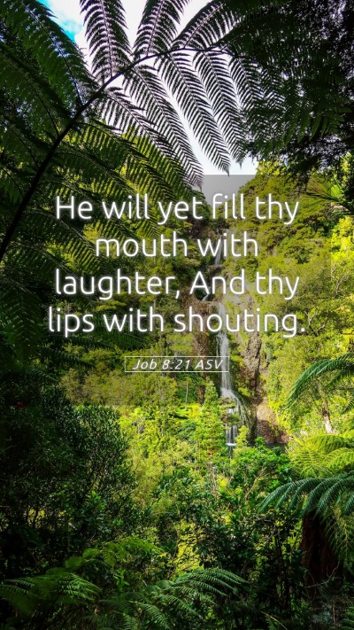 Picture 05 - Job 8:21 ASV Mobile Phone Wallpaper - He will yet fill thy mouth with laughter, And thy - Mobile Bible Verse Wallpaper