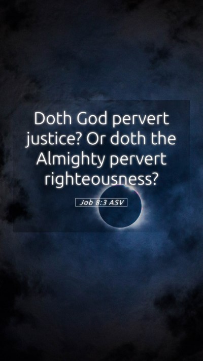 Picture 05 - Job 8:3 ASV Mobile Phone Wallpaper - Doth God pervert justice? Or doth the Almighty - Mobile Bible Verse Wallpaper