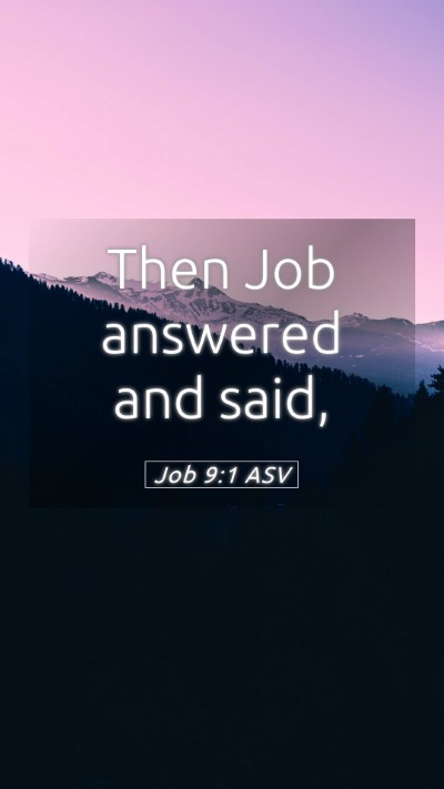 Picture 05 - Job 9:1 ASV Mobile Phone Wallpaper - Then Job answered and - Mobile Bible Verse Wallpaper