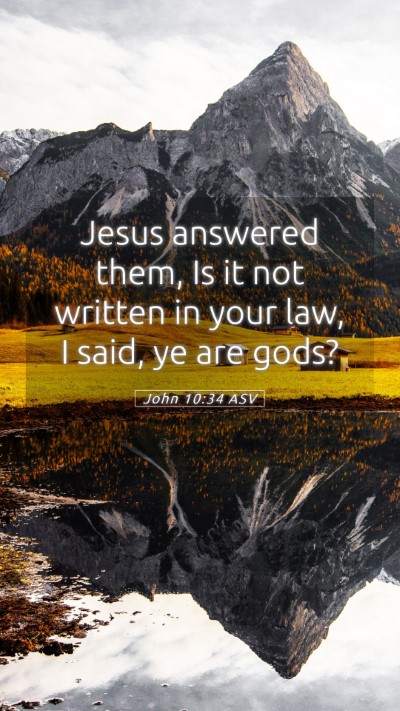 Picture 05 - John 10:34 ASV Mobile Phone Wallpaper - Jesus answered them, Is it not written in your - Mobile Bible Verse Wallpaper