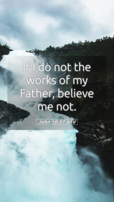 Picture 05 - John 10:37 ASV Mobile Phone Wallpaper - If I do not the works of my Father, believe me - Mobile Bible Verse Wallpaper