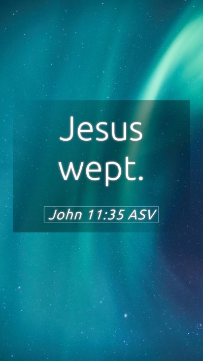 Picture 05 - John 11:35 ASV Mobile Phone Wallpaper - Jesus - Mobile Bible Verse Wallpaper