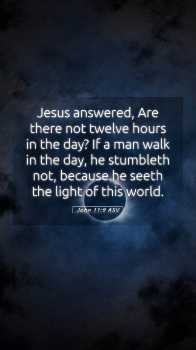 Picture 05 - John 11:9 ASV Mobile Phone Wallpaper - Jesus answered, Are there not twelve hours in the - Mobile Bible Verse Wallpaper