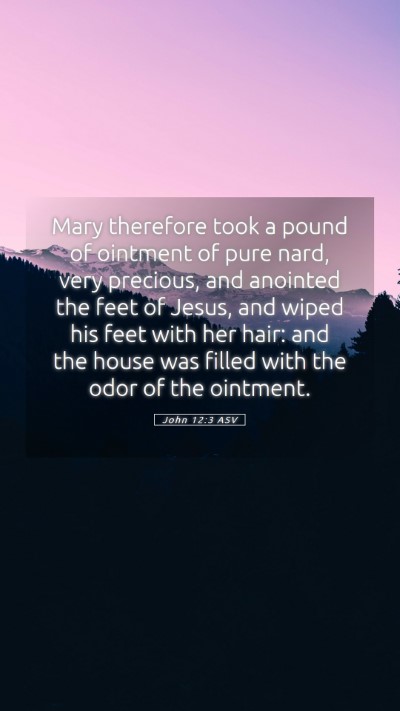 Picture 05 - John 12:3 ASV Mobile Phone Wallpaper - Mary therefore took a pound of ointment of pure - Mobile Bible Verse Wallpaper
