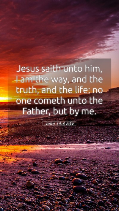 Picture 05 - John 14:6 ASV Mobile Phone Wallpaper - Jesus saith unto him, I am the way, and the - Mobile Bible Verse Wallpaper