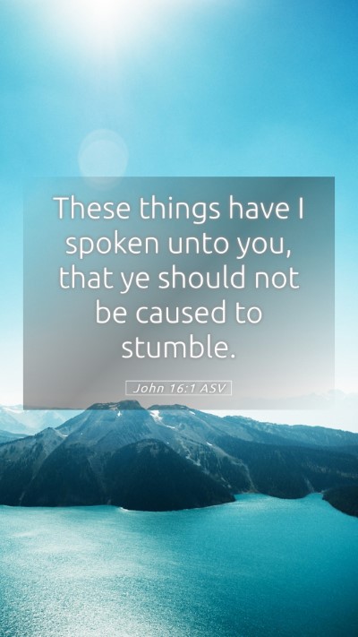 Picture 05 - John 16:1 ASV Mobile Phone Wallpaper - These things have I spoken unto you, that ye - Mobile Bible Verse Wallpaper