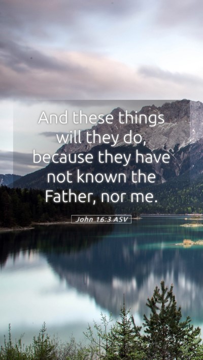 Picture 05 - John 16:3 ASV Mobile Phone Wallpaper - And these things will they do, because they have - Mobile Bible Verse Wallpaper