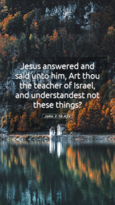 Picture 05 - John 3:10 ASV Mobile Phone Wallpaper - Jesus answered and said unto him, Art thou the - Mobile Bible Verse Wallpaper