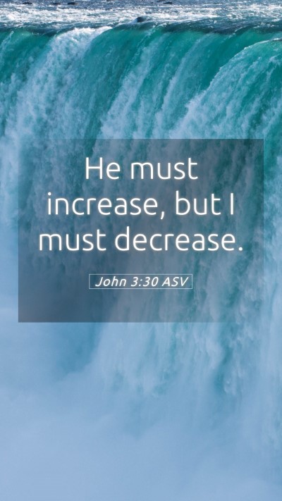 Picture 05 - John 3:30 ASV Mobile Phone Wallpaper - He must increase, but I must - Mobile Bible Verse Wallpaper