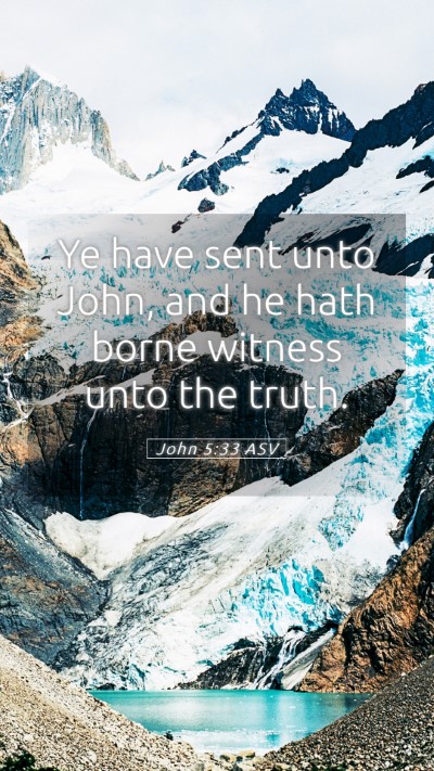Picture 05 - John 5:33 ASV Mobile Phone Wallpaper - Ye have sent unto John, and he hath borne witness - Mobile Bible Verse Wallpaper