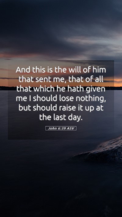 Picture 05 - John 6:39 ASV Mobile Phone Wallpaper - And this is the will of him that sent me, that of - Mobile Bible Verse Wallpaper