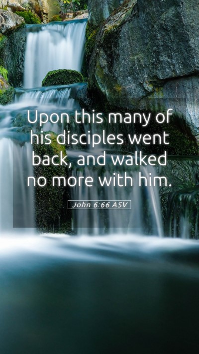 Picture 05 - John 6:66 ASV Mobile Phone Wallpaper - Upon this many of his disciples went back, and - Mobile Bible Verse Wallpaper