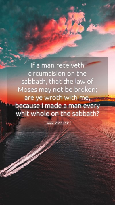 Picture 05 - John 7:23 ASV Mobile Phone Wallpaper - If a man receiveth circumcision on the sabbath, - Mobile Bible Verse Wallpaper