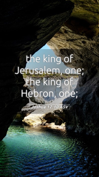 Picture 05 - Joshua 12:10 ASV Mobile Phone Wallpaper - the king of Jerusalem, one; the king of Hebron, - Mobile Bible Verse Wallpaper