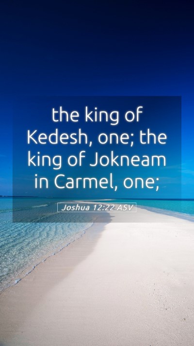 Picture 05 - Joshua 12:22 ASV Mobile Phone Wallpaper - the king of Kedesh, one; the king of Jokneam in - Mobile Bible Verse Wallpaper