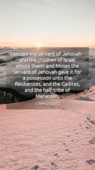 Picture 05 - Joshua 12:6 ASV Mobile Phone Wallpaper - Moses the servant of Jehovah and the children of - Mobile Bible Verse Wallpaper