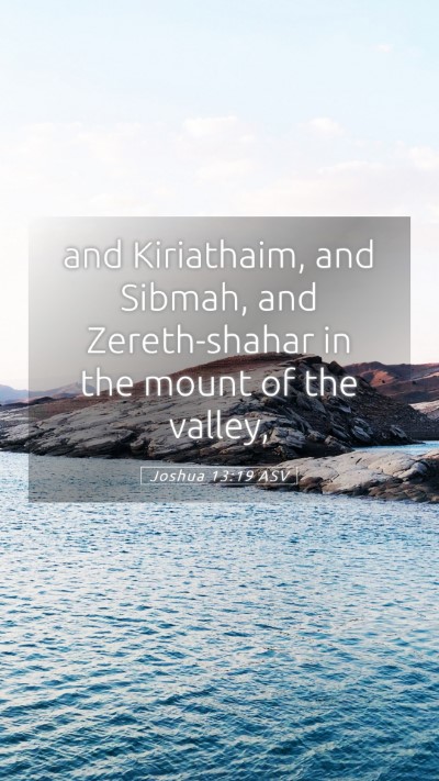 Picture 05 - Joshua 13:19 ASV Mobile Phone Wallpaper - and Kiriathaim, and Sibmah, and Zereth-shahar in - Mobile Bible Verse Wallpaper